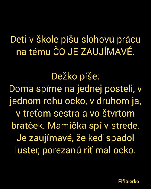 Zaujímavé
